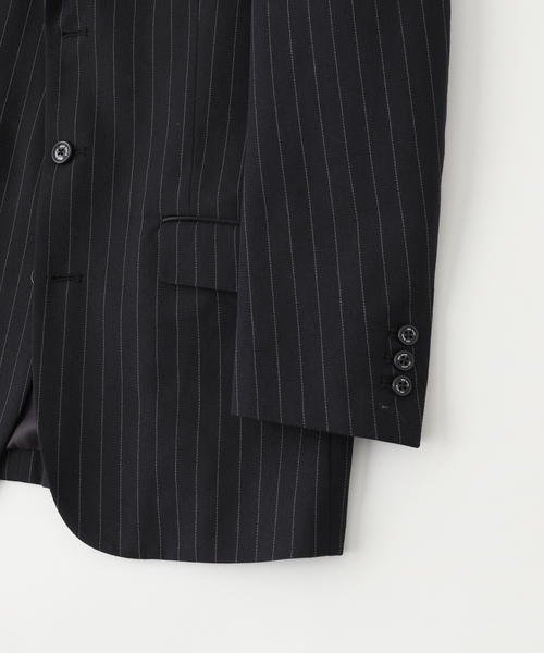 BEN DAVIS（ベンデイビス）の「BEN DAVIS（ベン デイビス）Stripe Tailored Jacket（その他アウター・メンズ・ブラック・X-LARGE/LARGE/MEDIUM）」の3枚目の写真