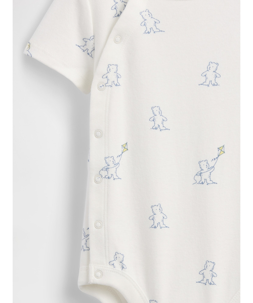 GAP(ギャップ)の「ブラナンベア ボディスーツ (ベビー)(ロンパース・キッズ・ホワイト×ブルー/イエロー/オフホワイト・50cm/60cm/80cm/70cm)」の8枚目の写真
