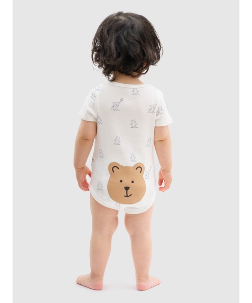 GAP(ギャップ)の「ブラナンベア ボディスーツ (ベビー)(ロンパース・キッズ・ホワイト×ブルー/イエロー/オフホワイト・50cm/60cm/80cm/70cm)」の2枚目の写真