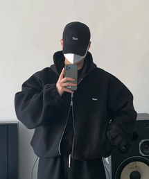 NUS（ナス）の「YEIロゴフードジャケット（ブラック）（パーカー）」