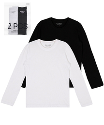 NANDE（ナンデ）の「[2PACK] 20番手スタンダードフィットプレミアム長袖コットンTシャツ（Tシャツ/カットソー）」