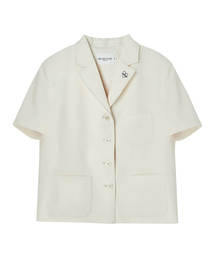 Beyond Closet（-）の「[ウィメンズエディション] ノーマンティックリネンライク レディース 夏ジャケット アイボリー（テーラードジャケット）」