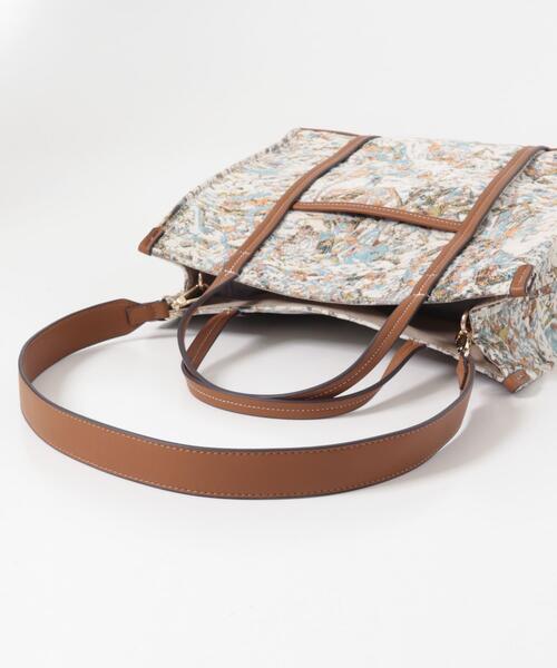 RODE SKO(ロデスコ)の「ファブリックスクエアトートバッグ(トートバッグ・レディース・アイボリー/グレー・ONE)」の5枚目の写真