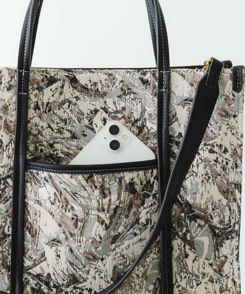 RODE SKO(ロデスコ)の「ファブリックスクエアトートバッグ(トートバッグ・レディース・アイボリー/グレー・ONE)」の19枚目の写真