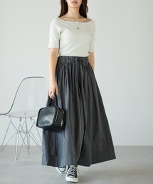 PREFERIR | 【春定番】コットン ボリューム ロング ギャザースカート(スカート)