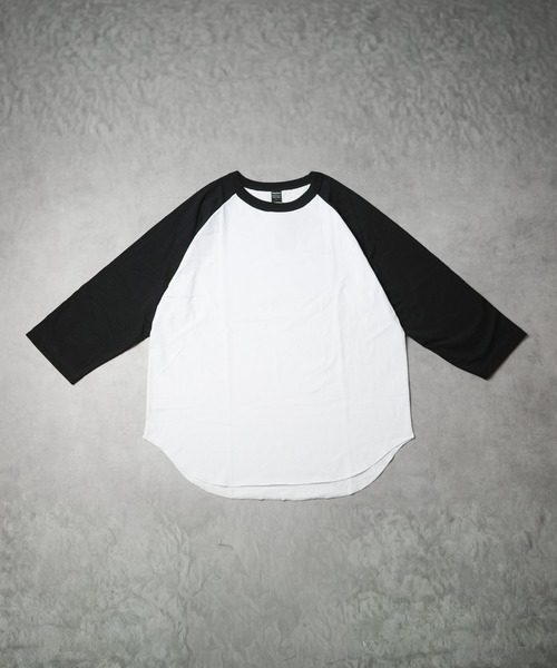 B.I.D.(ビーアイディー)の「《ミドルウエイト天竺 ラグラン8分袖Tシャツ》(Tシャツ/カットソー・レディース・ホワイト×グリーン/ホワイト×ブルー/ホワイト×ブラック/ブラック×ホワイト/ホワイト×ネイビー・MEDIUM)」の3枚目の写真