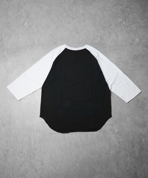 B.I.D.(ビーアイディー)の「《ミドルウエイト天竺 ラグラン8分袖Tシャツ》(Tシャツ/カットソー・レディース・ホワイト×グリーン/ホワイト×ブルー/ホワイト×ブラック/ブラック×ホワイト/ホワイト×ネイビー・MEDIUM)」の13枚目の写真