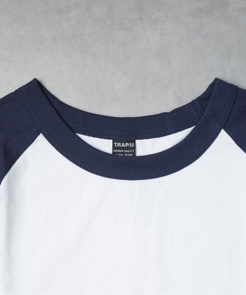 B.I.D.(ビーアイディー)の「《ミドルウエイト天竺 ラグラン8分袖Tシャツ》(Tシャツ/カットソー・レディース・ホワイト×グリーン/ホワイト×ブルー/ホワイト×ブラック/ブラック×ホワイト/ホワイト×ネイビー・MEDIUM)」の21枚目の写真