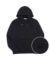 OKSTAR（オクスター）の「黒猫刺繍特厚裏毛オーバーサイズフードパーカー（パーカー）」