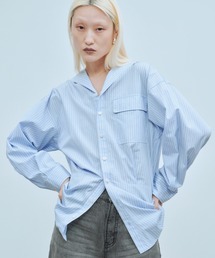 THINGS THAT MATTER | SAILOR BLOUSING STRIPE SHIRT / セーラー ブラウジング ストライプ シャツ(シャツ/ブラウス)