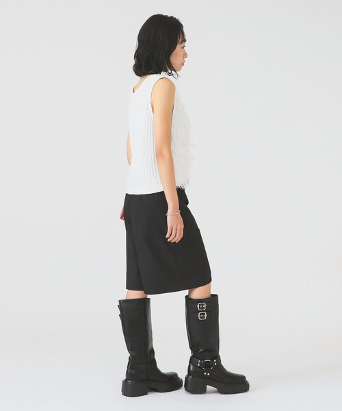 Ray BEAMS（レイビームス）の「フリンジ Vネック ベスト（ベスト・レディース・ブラック/オフホワイト・ONE SIZE）」の18枚目の写真