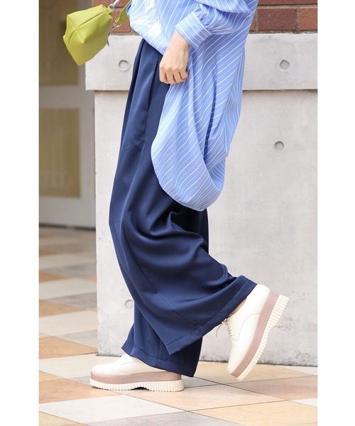 cawaii(カワイイ)の「大人の艶足し 光沢パンツ(その他パンツ・レディース・ネイビー/ベージュ/オレンジ・M-Long/M-Short/L-Long/L-Short)」の18枚目の写真