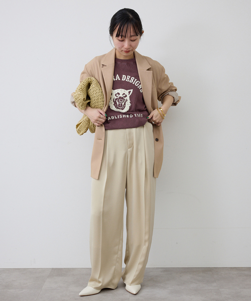 SLOBE IENA（スローブイエナ）の「サテンタックパンツ（その他パンツ・レディース・ベージュ/ネイビー/ピンク系その他・36/38）」の11枚目の写真