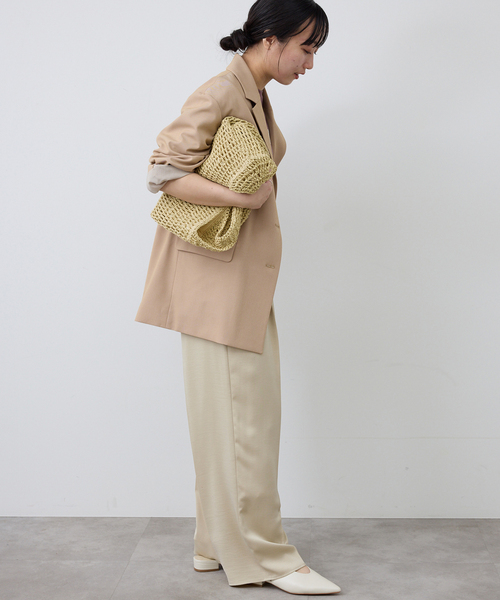 SLOBE IENA（スローブイエナ）の「サテンタックパンツ（その他パンツ・レディース・ベージュ/ネイビー/ピンク系その他・36/38）」の13枚目の写真