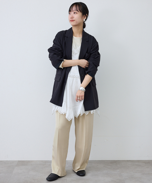 SLOBE IENA（スローブイエナ）の「サテンタックパンツ（その他パンツ・レディース・ベージュ/ネイビー/ピンク系その他・36/38）」の15枚目の写真