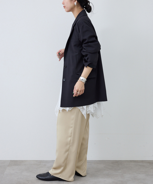 SLOBE IENA（スローブイエナ）の「サテンタックパンツ（その他パンツ・レディース・ベージュ/ネイビー/ピンク系その他・36/38）」の17枚目の写真