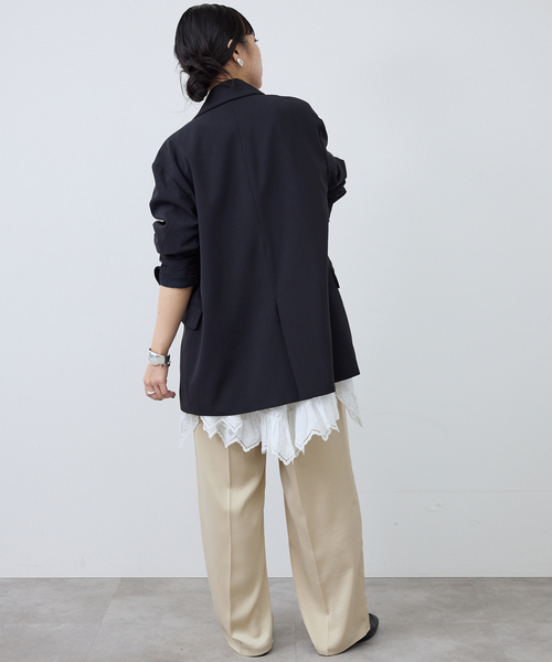 SLOBE IENA（スローブイエナ）の「サテンタックパンツ（その他パンツ・レディース・ベージュ/ネイビー/ピンク系その他・36/38）」の18枚目の写真