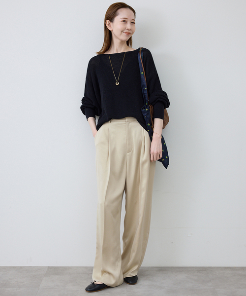 SLOBE IENA（スローブイエナ）の「サテンタックパンツ（その他パンツ・レディース・ベージュ/ネイビー/ピンク系その他・36/38）」の19枚目の写真