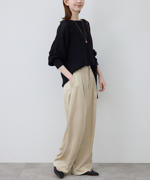 SLOBE IENA（スローブイエナ）の「サテンタックパンツ（その他パンツ・レディース・ベージュ/ネイビー/ピンク系その他・36/38）」の20枚目の写真