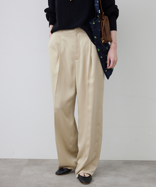 SLOBE IENA（スローブイエナ）の「サテンタックパンツ（その他パンツ・レディース・ベージュ/ネイビー/ピンク系その他・36/38）」の22枚目の写真