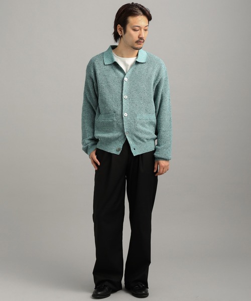 LURAKU（ルラク）の「【LURAKU】sheer knit polo cardigan / シアーニットポロカーディガン（カーディガン/ボレロ・メンズ・グリーン系その他/ブラウン/ブラック・MEDIUM/SMALL/LARGE）」の11枚目の写真