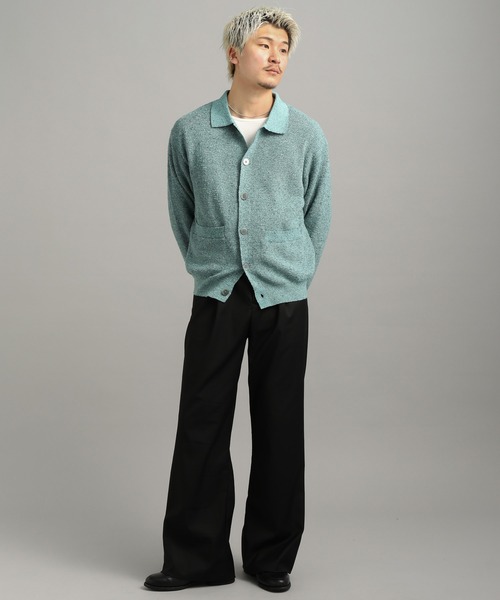 LURAKU（ルラク）の「【LURAKU】sheer knit polo cardigan / シアーニットポロカーディガン（カーディガン/ボレロ・メンズ・グリーン系その他/ブラウン/ブラック・MEDIUM/SMALL/LARGE）」の15枚目の写真