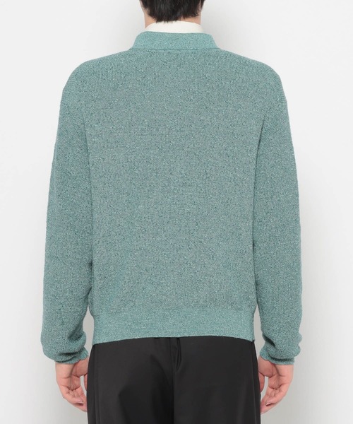 LURAKU（ルラク）の「【LURAKU】sheer knit polo cardigan / シアーニットポロカーディガン（カーディガン/ボレロ・メンズ・グリーン系その他/ブラウン/ブラック・MEDIUM/SMALL/LARGE）」の19枚目の写真