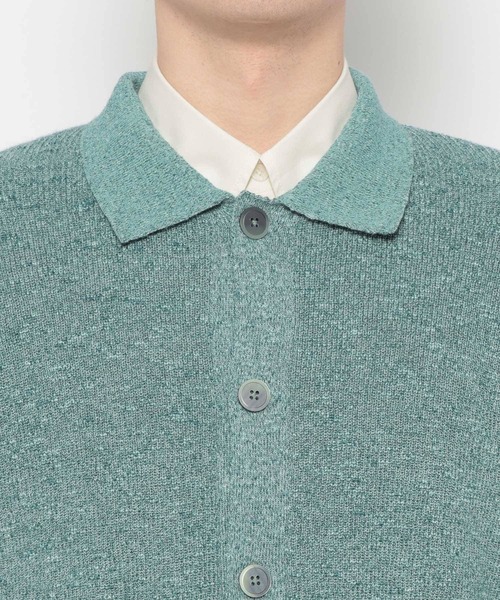 LURAKU（ルラク）の「【LURAKU】sheer knit polo cardigan / シアーニットポロカーディガン（カーディガン/ボレロ・メンズ・グリーン系その他/ブラウン/ブラック・MEDIUM/SMALL/LARGE）」の20枚目の写真