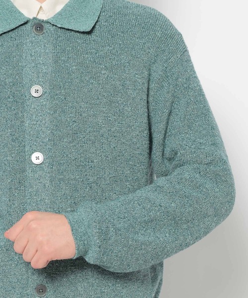 LURAKU（ルラク）の「【LURAKU】sheer knit polo cardigan / シアーニットポロカーディガン（カーディガン/ボレロ・メンズ・グリーン系その他/ブラウン/ブラック・MEDIUM/SMALL/LARGE）」の21枚目の写真