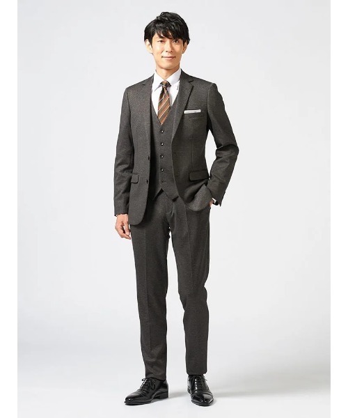 セール】【上下洗える/3点セット】スリーピース セットアップ スーツ