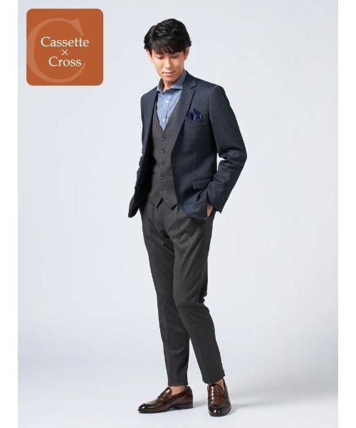 セール】【上下洗える/3点セット】スリーピース セットアップ スーツ