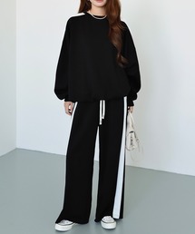 by LEGNA（バイレグナ）の「【選べる丈感】サイドライン スウェット ワイドパンツ（その他パンツ）」