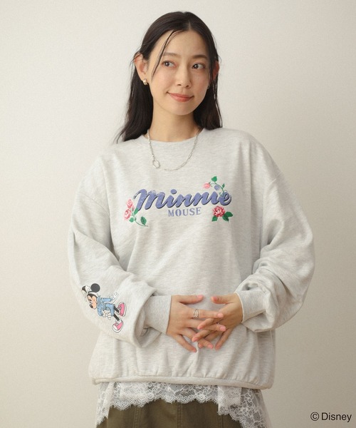 Disney（ディズニー）の「ミッキー&フレンズ/スウェット（スウェット・レディース・パープル/ライトブルー/オフホワイト/杢グレー・FREE）」の3枚目の写真