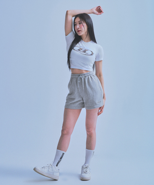 BORN TO WIN（ボーントゥウィン）の「W CHROME B SHORTS [MELANGE GREY]（その他パンツ・レディース・その他・1/2）」の6枚目の写真