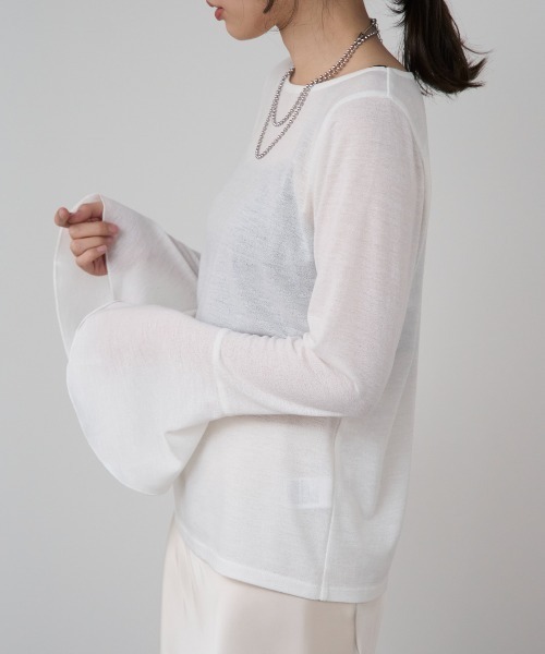 model：163cm / size：F / ホワイト