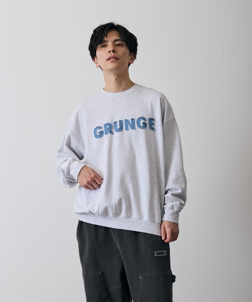 improves（インプローブス）の「CVC半起毛スウェット ロゴ刺しゅう 長袖 トレーナー（スウェット・メンズ・ネイビー/グレー/ブラック・LARGE/MEDIUM）」の2枚目の写真