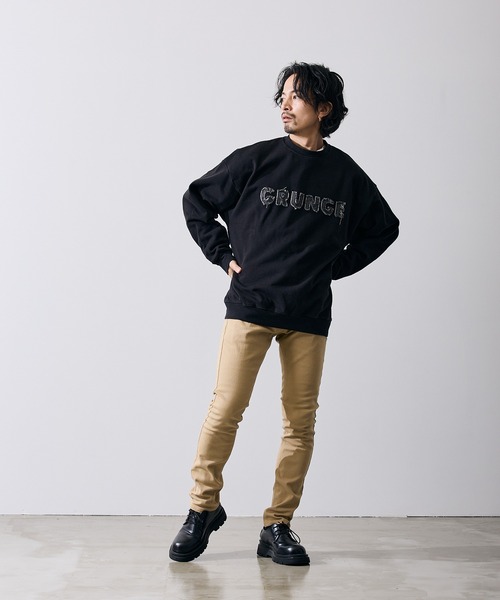 improves(インプローブス)の「CVC半起毛スウェット ロゴ刺しゅう 長袖 トレーナー(スウェット・メンズ・ネイビー/グレー/ブラック・LARGE/MEDIUM)」の20枚目の写真