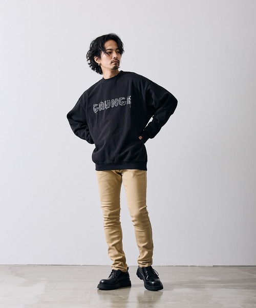 improves(インプローブス)の「CVC半起毛スウェット ロゴ刺しゅう 長袖 トレーナー(スウェット・メンズ・ネイビー/グレー/ブラック・LARGE/MEDIUM)」の21枚目の写真