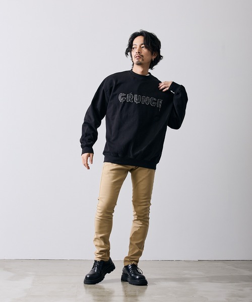 improves(インプローブス)の「CVC半起毛スウェット ロゴ刺しゅう 長袖 トレーナー(スウェット・メンズ・ネイビー/グレー/ブラック・LARGE/MEDIUM)」の22枚目の写真