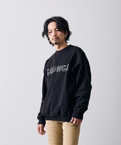 improves(インプローブス)の「CVC半起毛スウェット ロゴ刺しゅう 長袖 トレーナー(スウェット・メンズ・ネイビー/グレー/ブラック・LARGE/MEDIUM)」の8枚目の写真