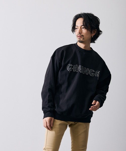 improves(インプローブス)の「CVC半起毛スウェット ロゴ刺しゅう 長袖 トレーナー(スウェット・メンズ・ネイビー/グレー/ブラック・LARGE/MEDIUM)」の10枚目の写真