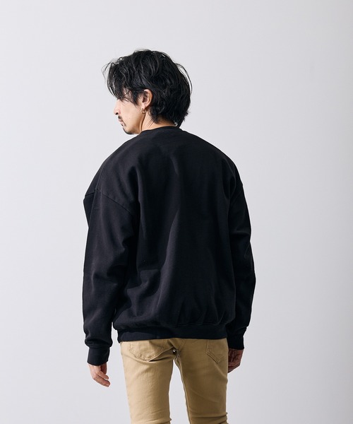 improves(インプローブス)の「CVC半起毛スウェット ロゴ刺しゅう 長袖 トレーナー(スウェット・メンズ・ネイビー/グレー/ブラック・LARGE/MEDIUM)」の11枚目の写真