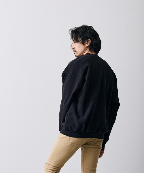 improves(インプローブス)の「CVC半起毛スウェット ロゴ刺しゅう 長袖 トレーナー(スウェット・メンズ・ネイビー/グレー/ブラック・LARGE/MEDIUM)」の16枚目の写真