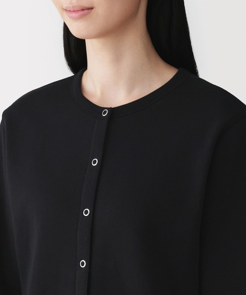 無印良品（ムジルシリョウヒン）の「婦人　スウェットカーディガン（カーディガン/ボレロ・レディース・ブラック/ブラウン系/オフホワイト/ライトイエロー・M/L/XL/S）」の11枚目の写真