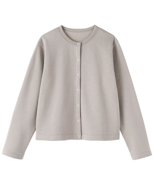 無印良品（ムジルシリョウヒン）の「婦人　スウェットカーディガン（カーディガン/ボレロ・レディース・ブラック/ブラウン系/オフホワイト/ライトイエロー・M/L/XL/S）」の5枚目の写真