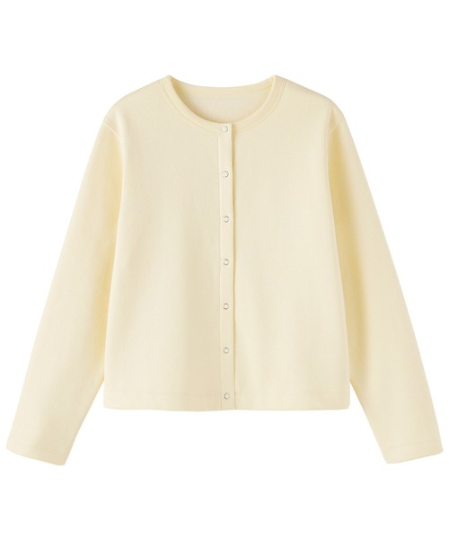 無印良品（ムジルシリョウヒン）の「婦人　スウェットカーディガン（カーディガン/ボレロ・レディース・ブラック/ブラウン系/オフホワイト/ライトイエロー・M/L/XL/S）」の9枚目の写真