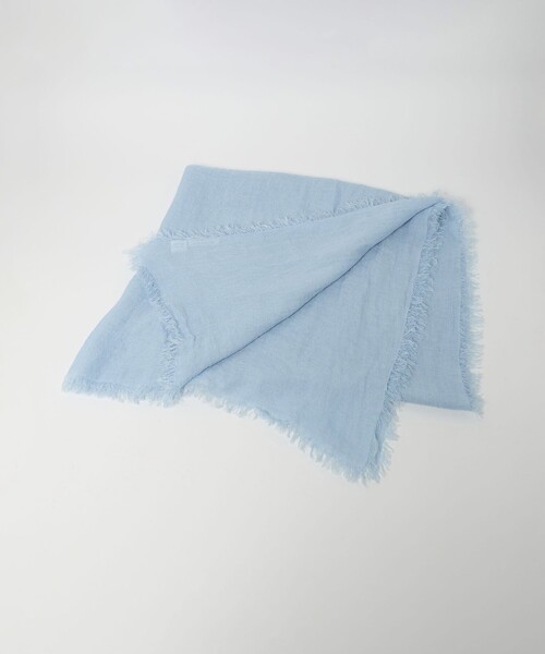 ASAUCE MELER（アソースメレ）の「＜ASAUCE MELER＞LI GAUZE ストール（ストール/ショール・レディース・ダークグレー/ライトブルー/オフホワイト・FREE）」の10枚目の写真