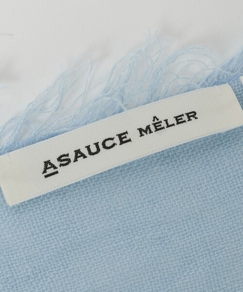 ASAUCE MELER（アソースメレ）の「＜ASAUCE MELER＞LI GAUZE ストール（ストール/ショール・レディース・ダークグレー/ライトブルー/オフホワイト・FREE）」の19枚目の写真