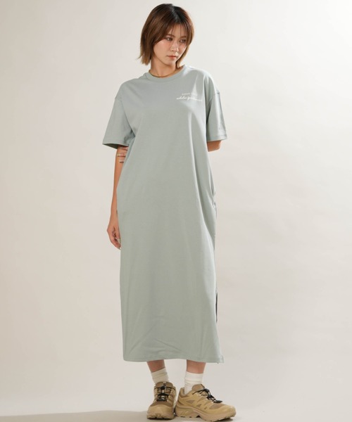 adidas(アディダス)の「adidas/アディダス W VERBIAGE TEE ドレス RH254(ワンピース・レディース・セージグリーン・L/M)」の1枚目の写真