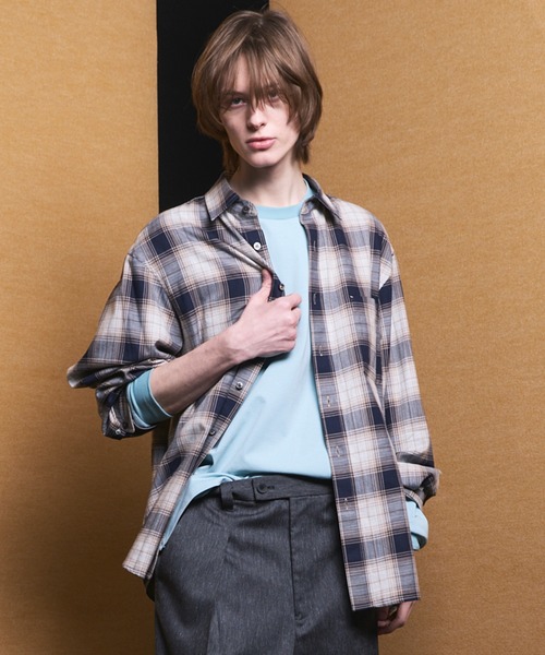 UNISEX》【Italian Dead Stock Fabric】Regular Collar Prime-Over